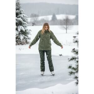 Vintage Chelsea Young Green M Mohair Wool Acrylic Turtleneck Sweater Lagenlook